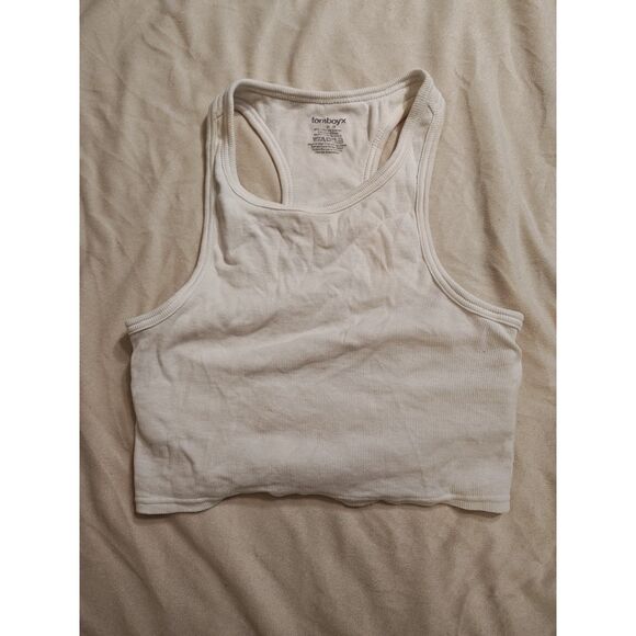 Ribbed white crop top - Picture 1 of 6